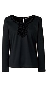 KK7501 BONMAX/アミーザ 服 フリル長袖ニット 36-KK7501