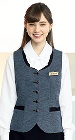11750 en joie(アンジョア) ツイード調で優しい印象の上品な癒し系ベスト 93-11750