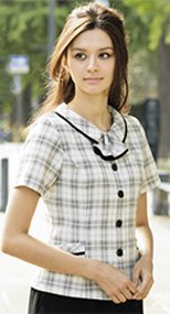 S-59991 59992 59996 SELERY(セロリー) オーバーブラウス チェック 99-S59991