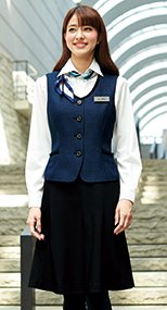 en joie(アンジョア) 51412 美しいシルエットに快適な着心地のフレアースカート 無地 93-51412
