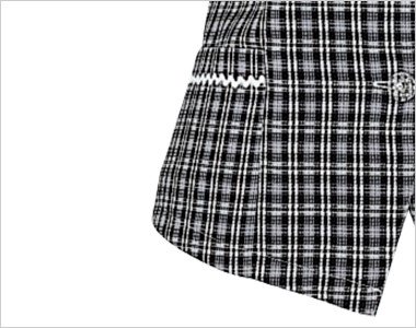 白い波状テープがアクセントの両脇ポケット