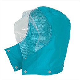 雨から視界を確保し、安全性を高めるクリアメガネ付きの取り外しフード