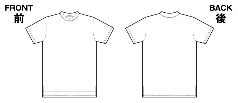 85-5009 ロングレングスTシャツ(5.6オンス)のハンガーイラスト・線画