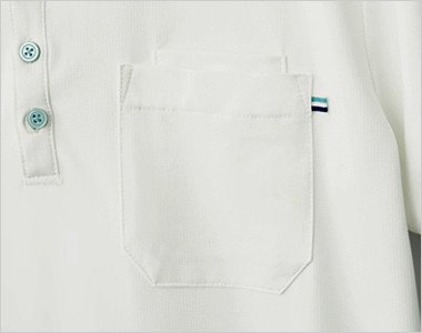 左胸 PHSが収納できる二重ポケット