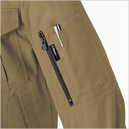 左袖 ファスナーポケット付き