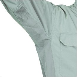 メッシュ素材の脇部分