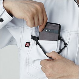 右胸 携帯電話収納ポケット