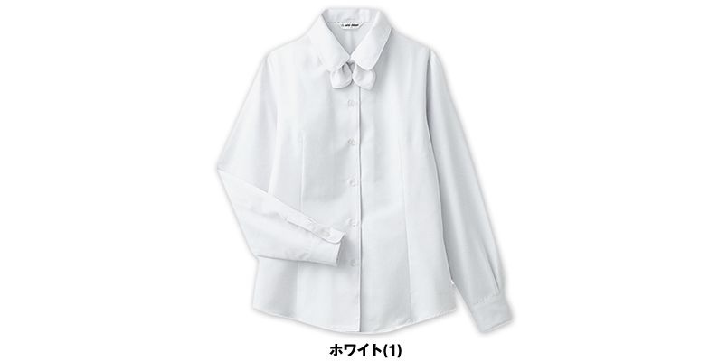 BL-6814 チトセ(アルベ) プチプライスでお得!リボン付きブラウス/長袖(女性用) 色展開
