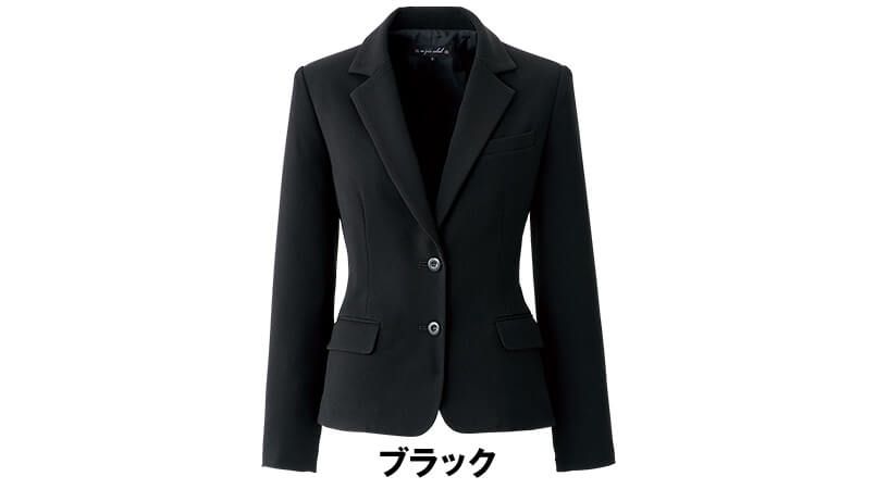 en joie(アンジョア) 81620 すっきりきれいなシルエットのストレッチジャケット 無地 色展開