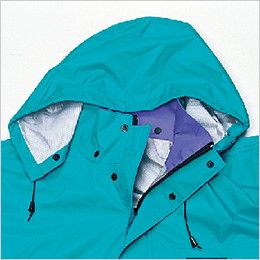 3250 カジメイク オールマインドスーツ(男女兼用) スナップボタンで取り外し可能な裏メッシュ付きフード