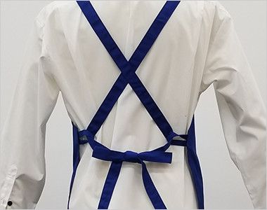 10032 桑和 胸当てエプロン(ペン差し付き) X型(男女兼用) 背中はX型で結べます