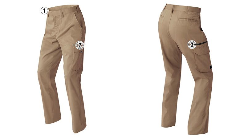AZ30551 アイトス ペンタスストレッチ カーゴパンツ(ノータック) (男女兼用) 商品詳細・こだわりPOINT