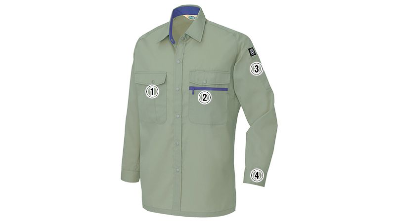 AZ5375 アイトス エコ T/C ニューベーシック シャツ/長袖(薄地) 商品詳細・こだわりPOINT