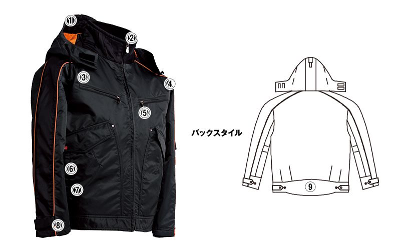 ジーベック 892 ライダーススタイル 防寒ブルゾン 防風 商品詳細・こだわりPOINT