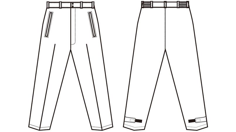 AZ8472 アイトス タルテックス 業務用 防風防寒ズボン(パンツ) ハンガーイラスト・線画