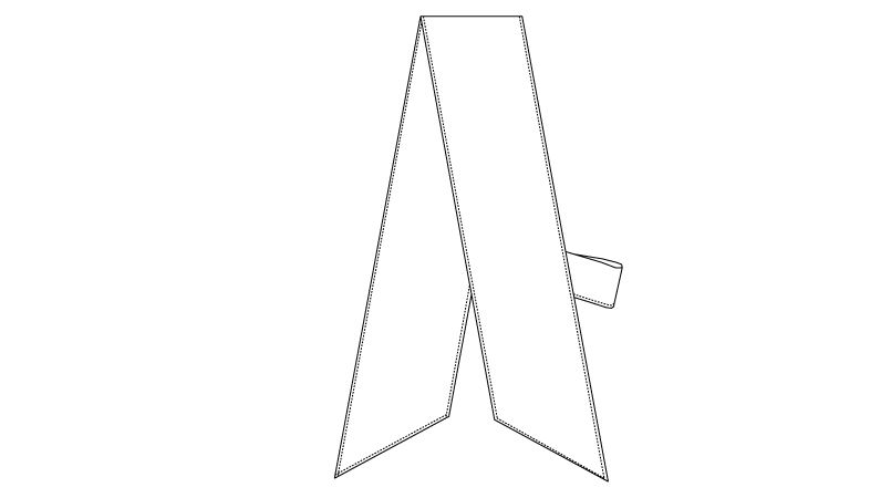AS-6623 チトセ(アルベ) イージースカーフタイ ハンガーイラスト・線画