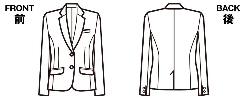 FJ15632 nuovo(ヌーヴォ) ジャケット 無地 ハンガーイラスト・線画