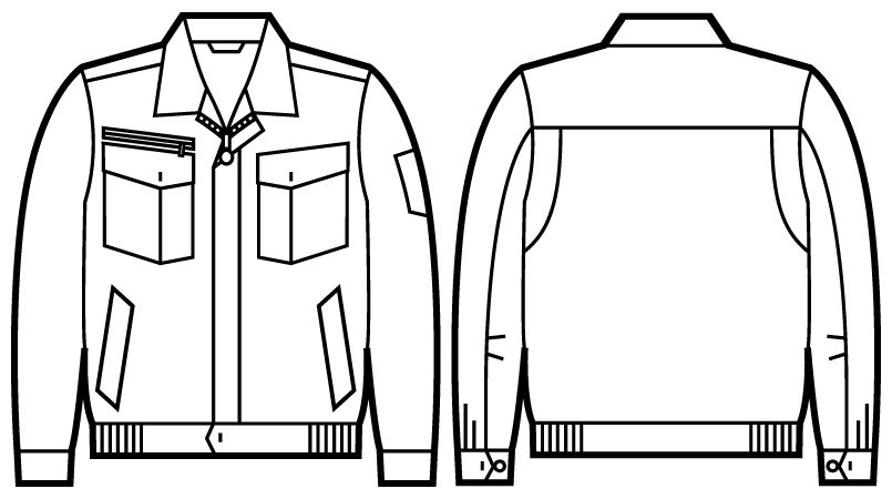 51200 自重堂JAWIN 長袖ブルゾン ハンガーイラスト・線画