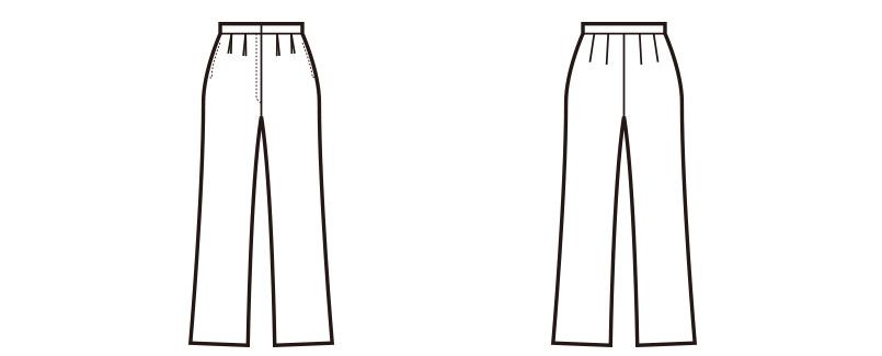 en joie(アンジョア) 71070 プチプラなベーシックの無地パンツ ハンガーイラスト・線画