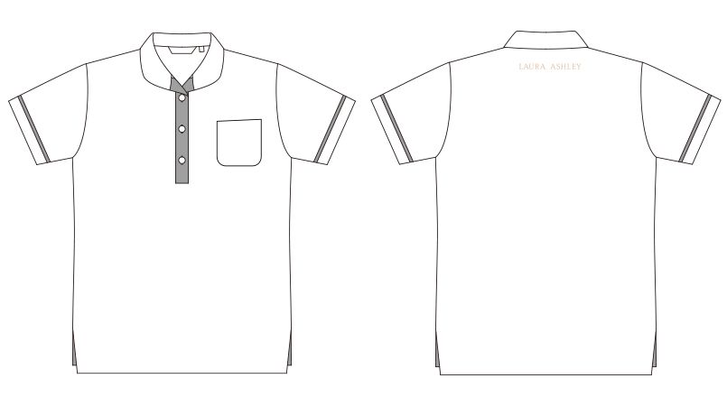 LW201 ローラ アシュレイ 半袖ニットシャツ ポロシャツ(女性用)NLK ハンガーイラスト・線画